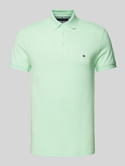 Tommy Hilfiger Slim fit poloshirt met labelstitching Mintgroen - 2