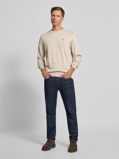 Fynch-Hatton Gebreide pullover met ronde hals Offwhite - 1