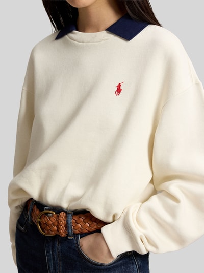 Polo Ralph Lauren Loose Fit Sweatshirt aus Baumwoll-Mix Offwhite 3