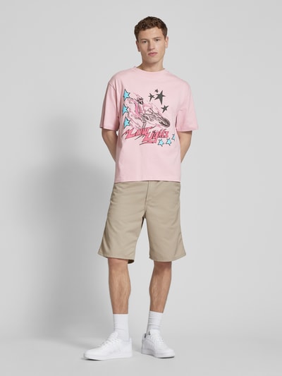 Low Lights Studios T-Shirt mit Label-Print Modell 'Startail' Pink 1