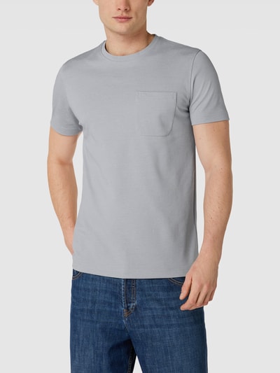 Christian Berg Men T-shirt met borstzak Middengrijs - 4