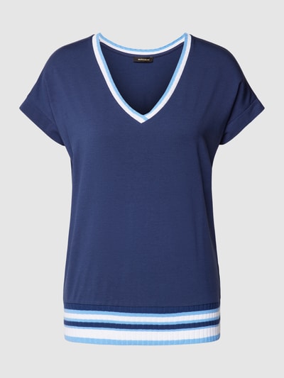 More & More T-shirt met ribboorden Marineblauw - 2