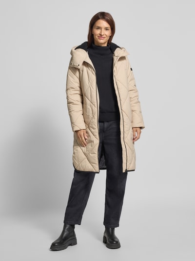 Frieda & Freddies Lange jas met doorgestikte naden, model 'Richelle' Beige - 1