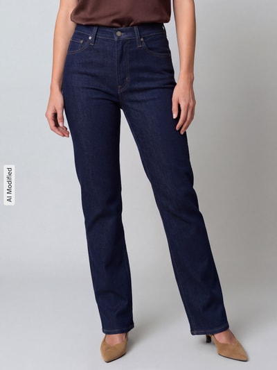 Levi's® 300 Straight Fit Jeans aus Baumwoll-Mix mit Lyocell-Anteil Modell '723' Dunkelblau 4