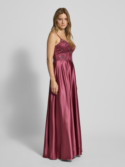 Luxuar Abendkleid mit Herz-Ausschnitt Rot 1