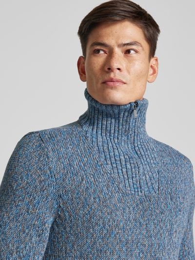 RAGMAN Gebreide pullover met schipperskraag Blauw - 3