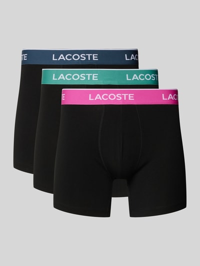 Lacoste Boxershort met elastische band met label in een set van 3 stuks Felroze - 1