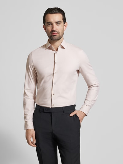 OLYMP No. Six Super Slim Fit Business-Hemd Modern Kent Uni Twill Sand 4