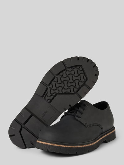 Birkenstock Lederhalbschuhe mit Label-Prägung Modell 'Highwood' Black 4