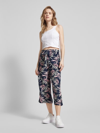 Only Stoffen broek met tailleriem, model 'NOVA' Marineblauw - 1