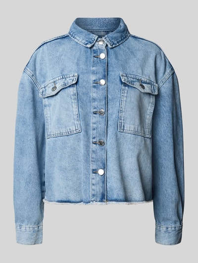 Only Boxy Fit Jeansjacke aus reiner Baumwolle Modell 'MARINA' Hellblau 2