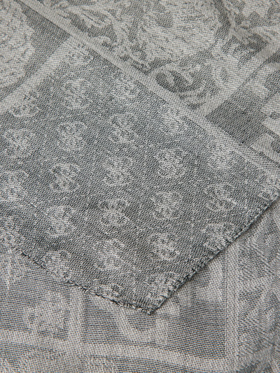 GUESS Schal mit Allover-Muster Hellgrau 2