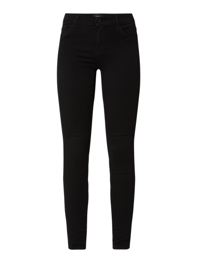 Only Skinny fit jeans met stretch, model 'Rain' Zwart - 2