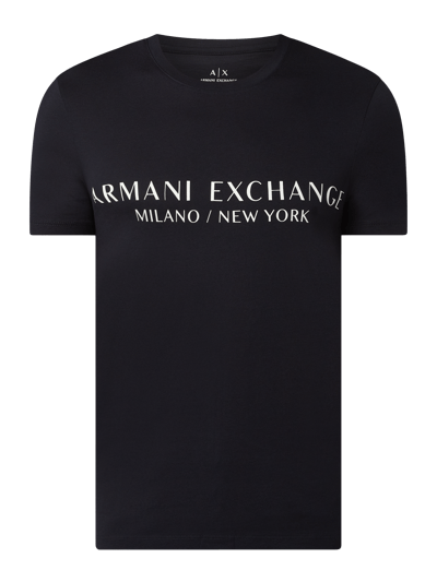 ARMANI EXCHANGE T-shirt z nadrukiem z logo  Ciemnoniebieski 2