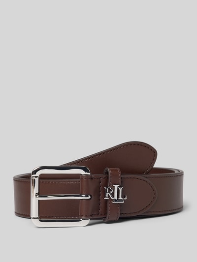 Lauren Ralph Lauren Leren riem met labelapplicatie Donkerbruin - 1