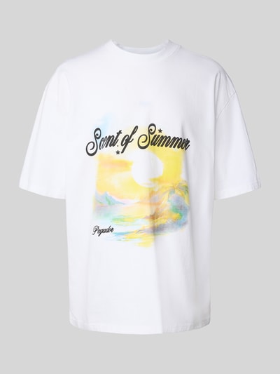 Pegador Oversized T-shirt met labelprint Wit - 2