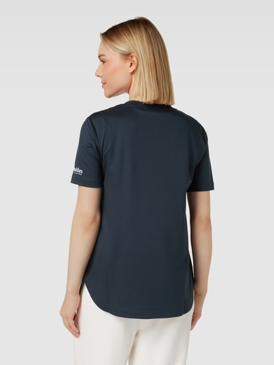 MaxMara Leisure T-shirt met labelprint, model 'TAZZINA' Marineblauw - 5