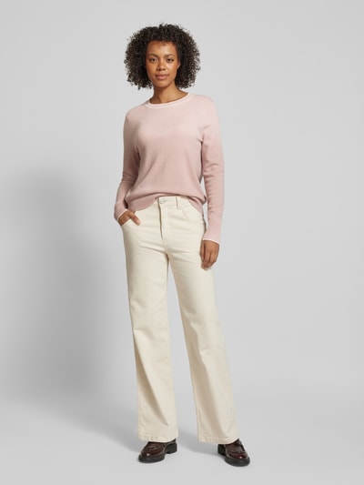 Jake*s Collection Gebreide pullover met ronde hals Rosé - 1