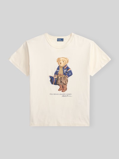 Polo Ralph Lauren Regular Fit T-Shirt mit Polo-Bear-Print Weiss 2