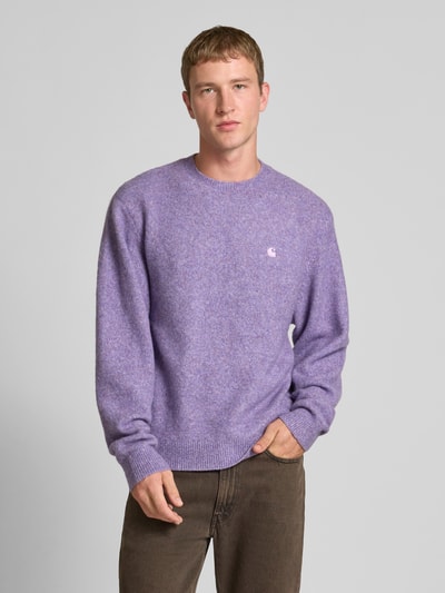 Carhartt Work In Progress Gebreide pullover met ribboorden Lila - 4