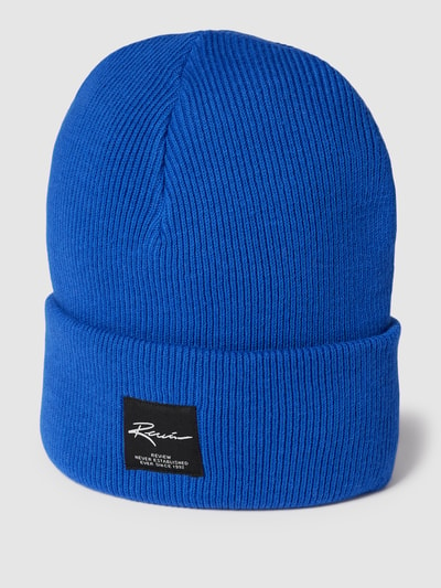 REVIEW Czapka beanie z naszywką z logo Królewski niebieski 1