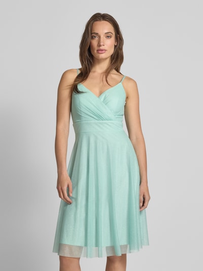 TROYDEN COLLECTION Cocktailjurk met tailleband Mintgroen - 4