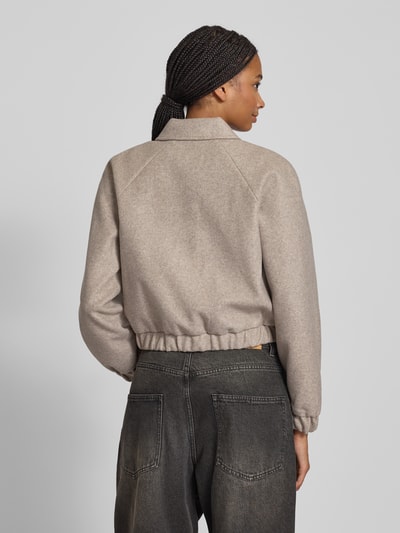 Only Cropped Blouson mit Raglanärmeln Modell 'NANCY LIFE' Taupe Melange 5