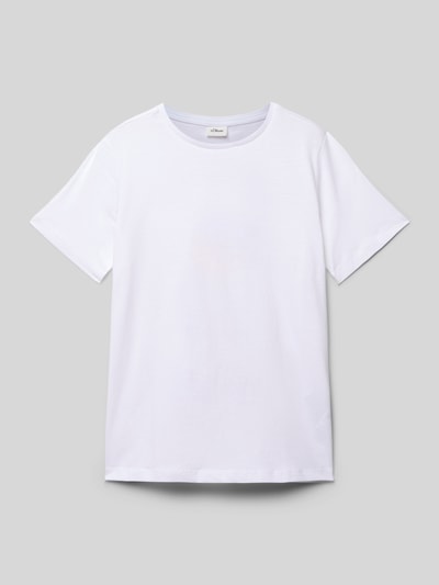 s.Oliver RED LABEL Regular Fit T-Shirt aus reiner Baumwolle Weiss 1