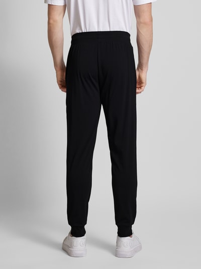 HUGO Loose Fit Sweatpants mit Label-Print Modell 'Linked' Black 5