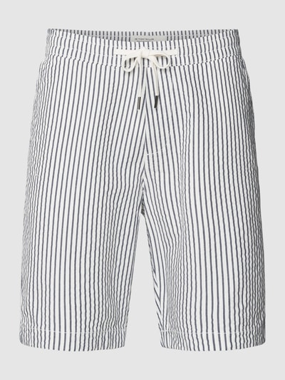 Tom Tailor Shorts mit Streifenmuster Modell 'Seersucker' Marine 2