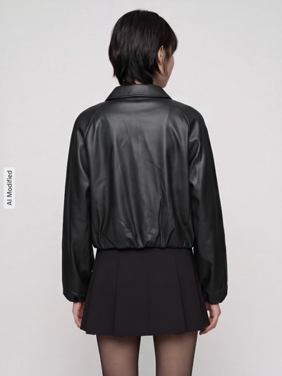 ONLY Bomberjacke mit elastischem Saum Modell 'SARAMY' Black 5