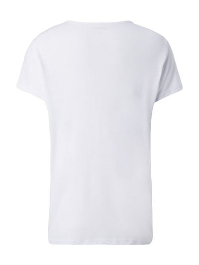 Montego T-Shirt mit Eulen-Motiv aus Wende-Pailletten Weiss 3