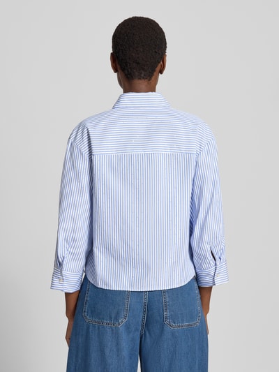 Mango Hemdbluse mit Knopfleiste Hellblau 5