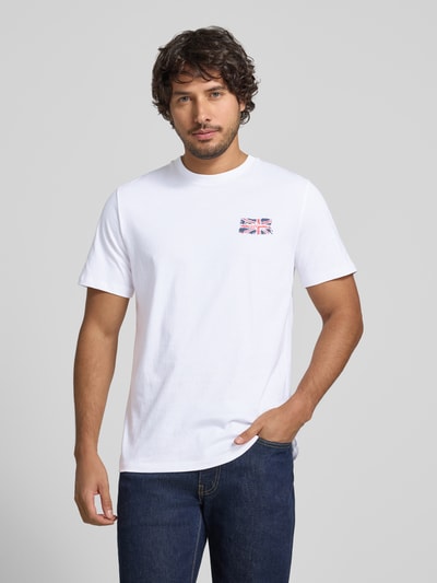 Pepe Jeans Regular Fit T-Shirt aus reiner Baumwolle Modell 'SMALL FLAG' Weiss 4