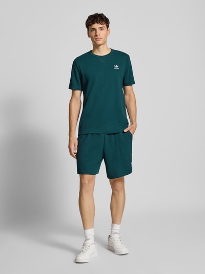 adidas Originals T-shirt met labelstitching Donkergroen - 1