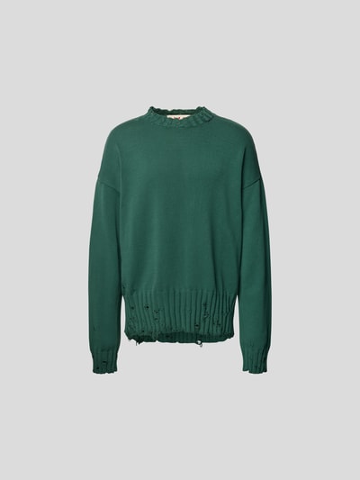 Marni Oversized Pullover im Destroyed-Look Aqua 2