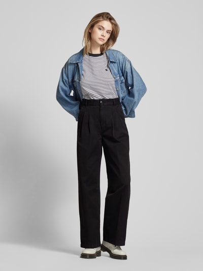 Carhartt Work In Progress Loose fit broek met stolpplooien, model 'LEOLA' Zwart - 1