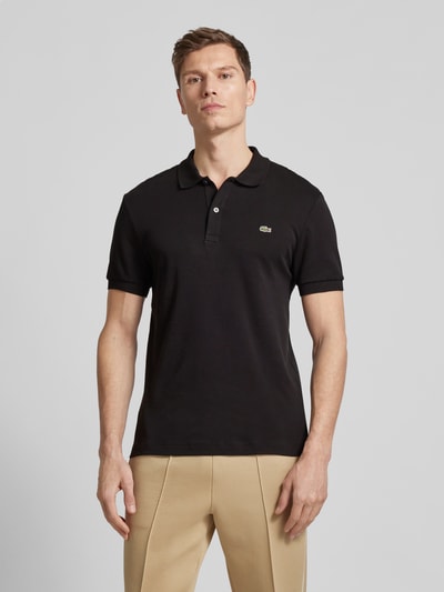 Lacoste Regular fit poloshirt met labeldetail Zwart - 4