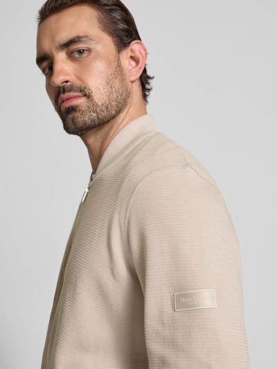 Marc O'Polo Regular Fit Strickjacke aus reiner Baumwolle Beige 3