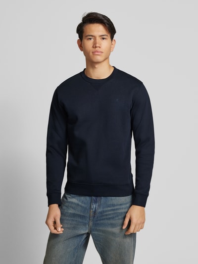 Replay Regular Fit Sweatshirt mit gerippten Abschlüssen Marine 4