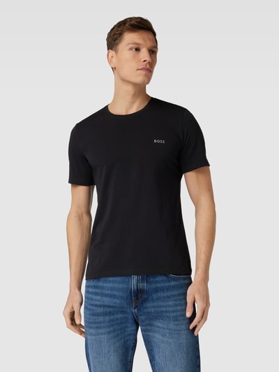 BOSS T-Shirt mit Label-Stitching Black 4