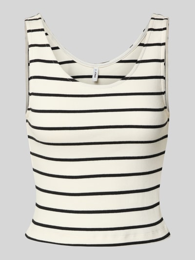 Only Slim Fit Tank Top in Rippoptik Modell 'NESSA' Weiss 2