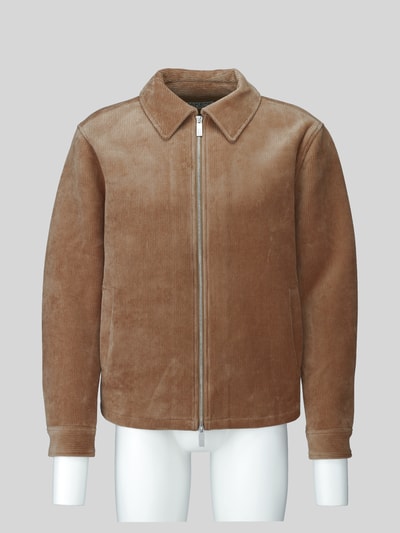 Jake*s Studio Men Regular fit overhemdjack van katoenmix met tweewegritssluiting Hazelnoot - 2