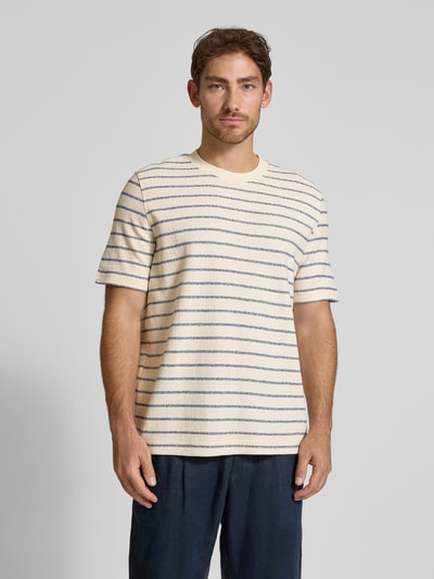 SELECTED HOMME Regular fit T-shirt van katoenmix, model 'RJANGO' Lichtblauw - 4