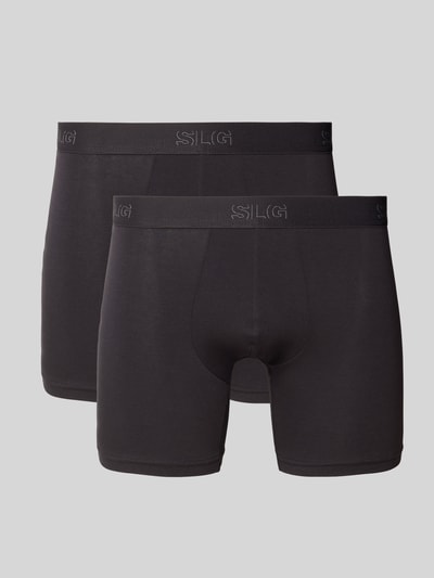 SLG Boxershort met logostitching in een set van 2 stuks, model 'Sloggi' Antraciet - 1