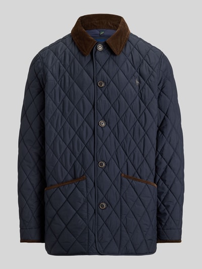 Polo Ralph Lauren Regular Fit Steppjacke mit Cord Umlegekragen Marine 2