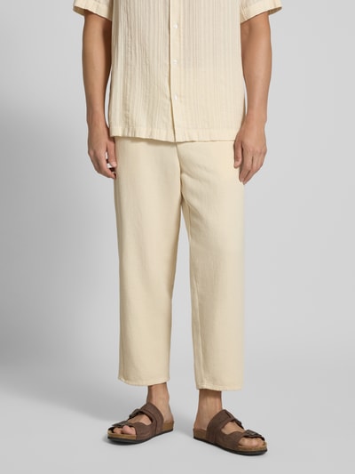 American Vintage Flared sweatpants met tunnelkoord, model 'AFAZ' Beige - 4