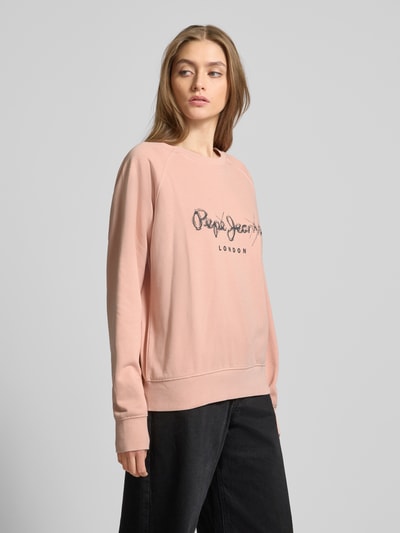 Pepe Jeans Sweatshirt met labelprint, model 'LUPITA' Rosé - 4