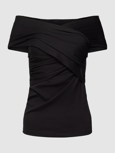Lauren Ralph Lauren T-shirt w kopertowym stylu model ‘BARNITA’ Czarny 2