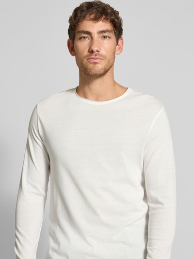 Strellson Sweter o kroju regular fit z mieszanki bawełny model ‘PROSPECT’ Złamany biały 3